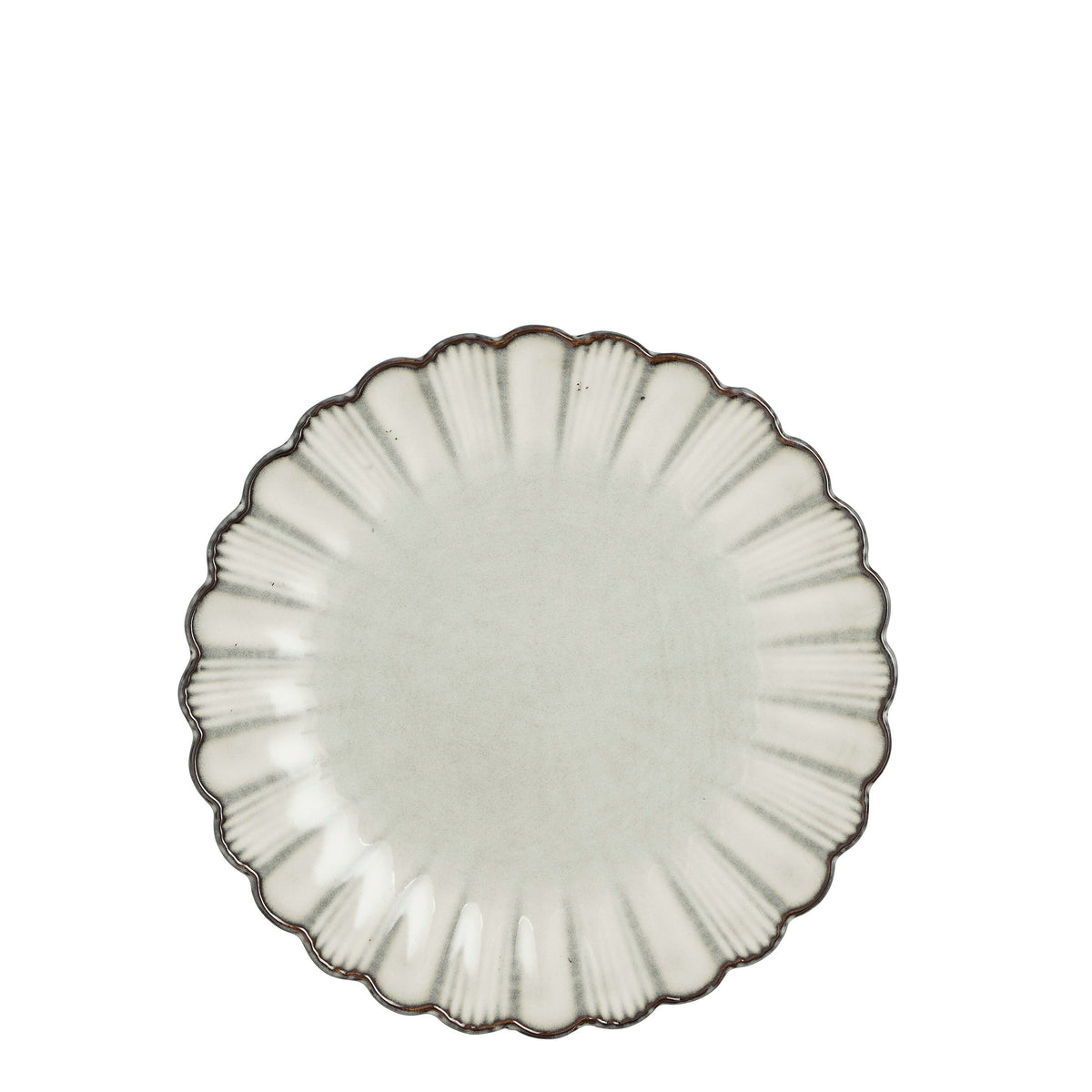 Mica Decorations Corfu Ontbijtbord - H3 x Ø21 cm - Keramiek - Grijs