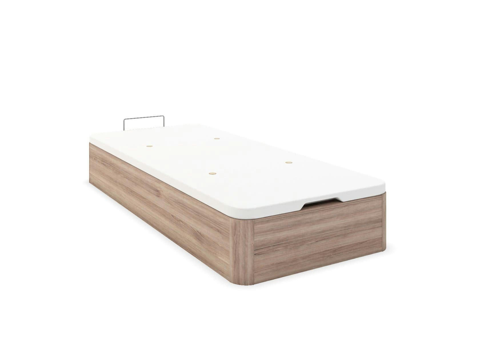 BASTIA - Lit coffre en bois 90x200 Chêne Naturel