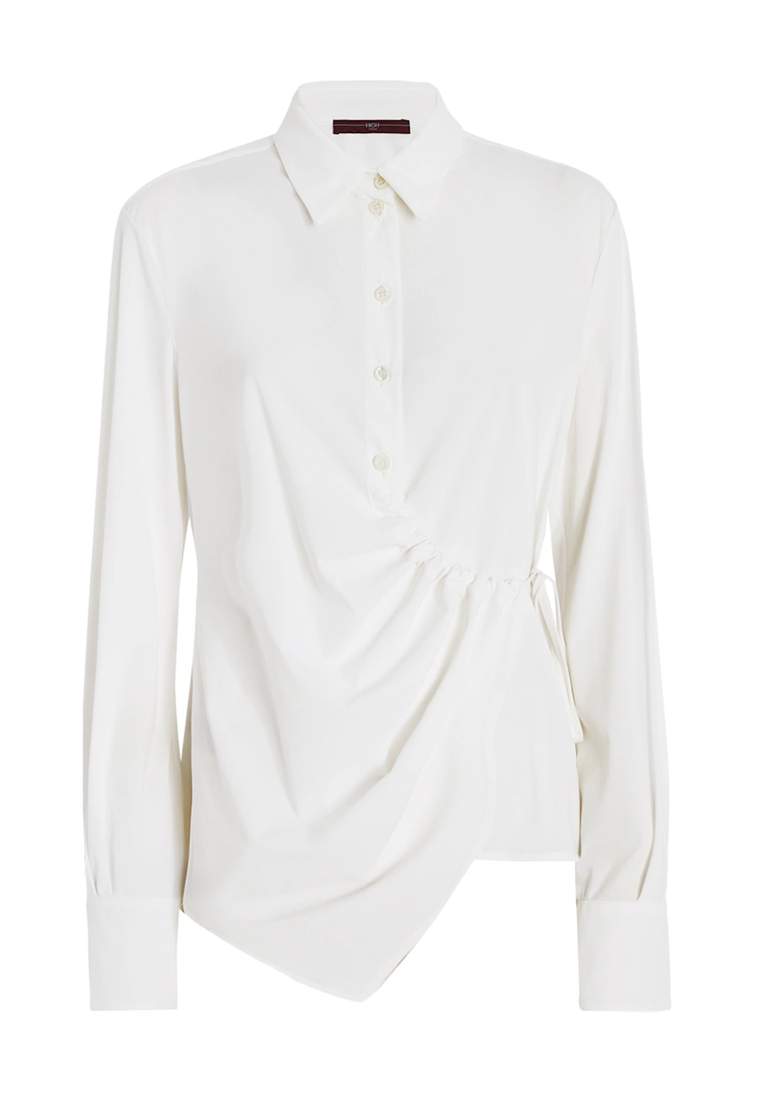 HIGH LAWN - Weiße Bluse aus Sensitive® mit Raffung﻿