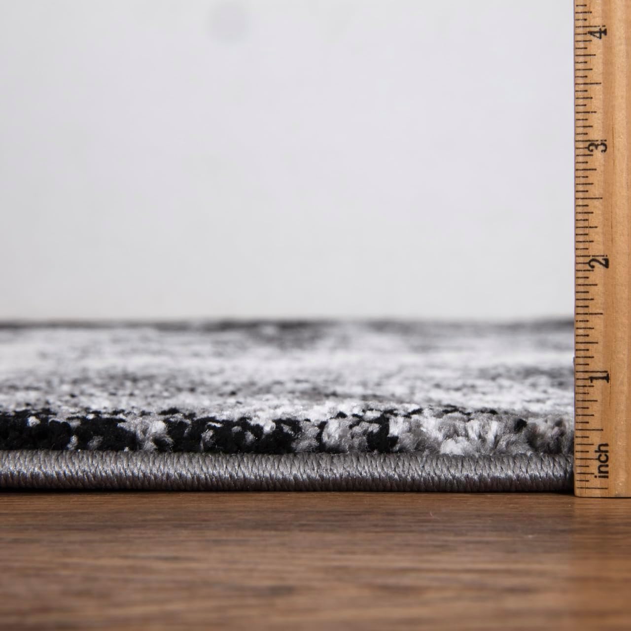 Keen Home Design Area Rugs - 9x12 Non-Shedding, Abstract Rugs for Kitchen, Living Room, Bedroom, Dining Room, Entryway - Size: 9'2 x 11'11, Abstract Black
