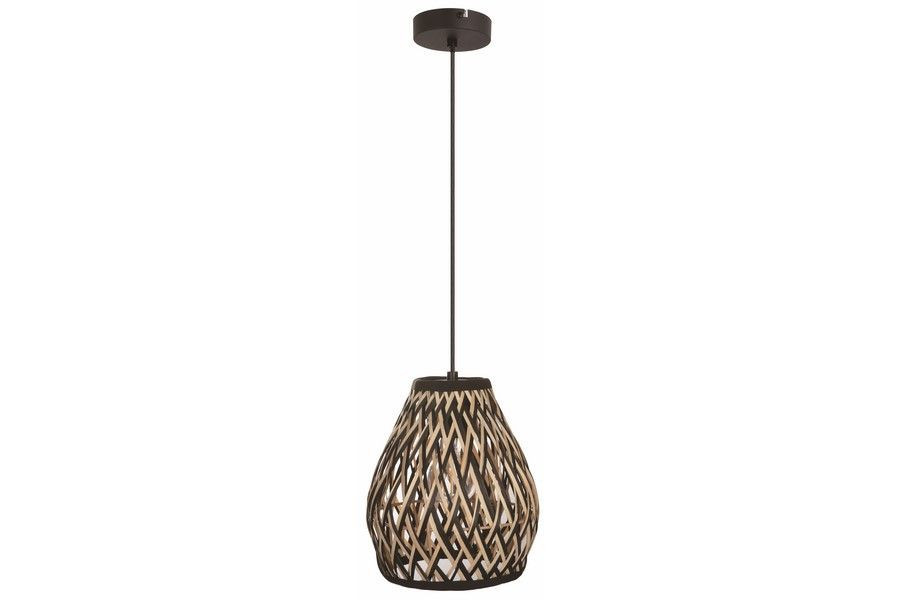 Lampa wisząca czarna Carmina 1xE27x40W wym: 120x20x20 cm Reality