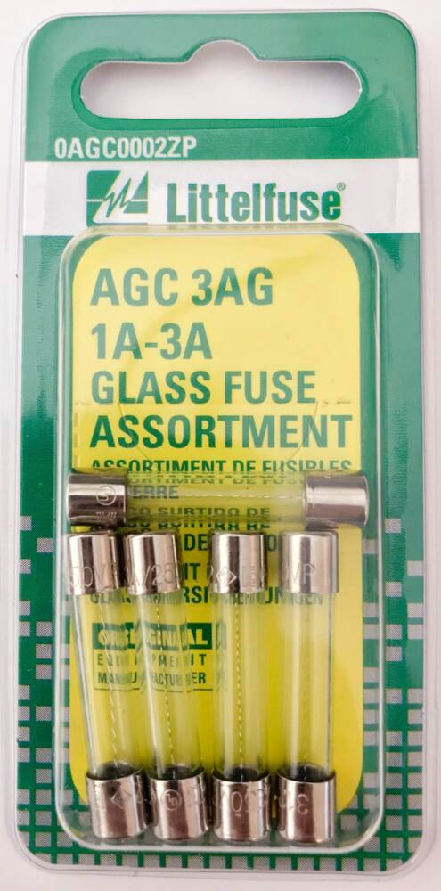 Littelfuse AGC 3AG 1A-3A Glass Fuse Assortment, 5-pk