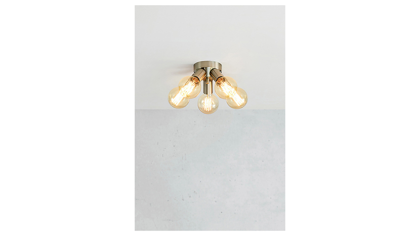 Lampa sufitowa Mazzo 5-punktowa metalowa srebrna
