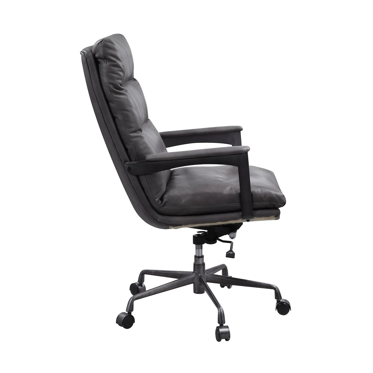 Modern High-end Style Swivel & Adjustable Height Leather Executive Office Chair in Top Grain Leather