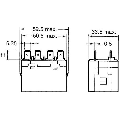Omron G7L-2A-T 24 VDC Relais enfichable 25 A 2 NO monostable, 1 pc