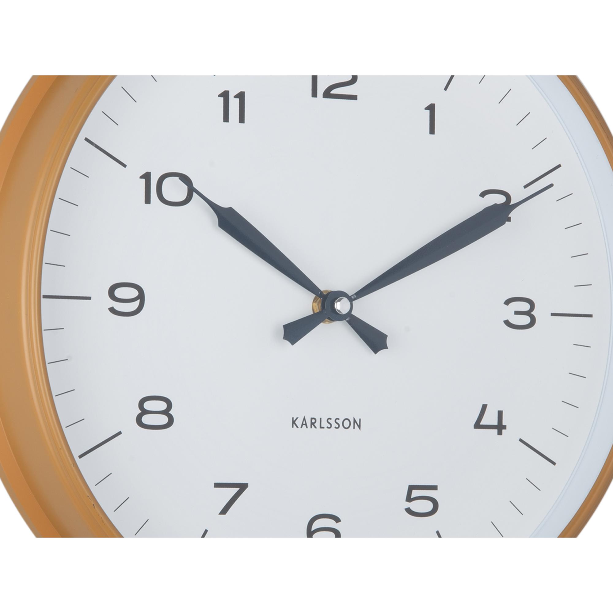Karlsson Wandklok Modern Factory - Okergeel - Ø30cm