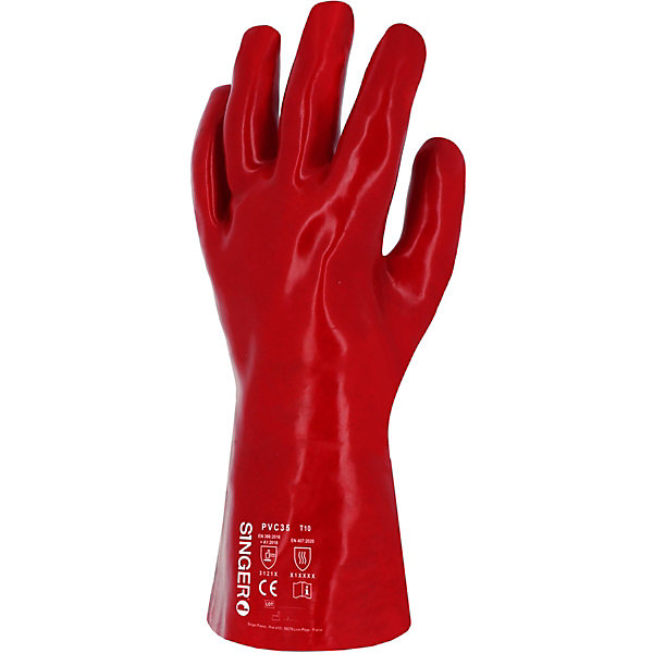 Gant de manutention lourde T.9.5 rouge Singer