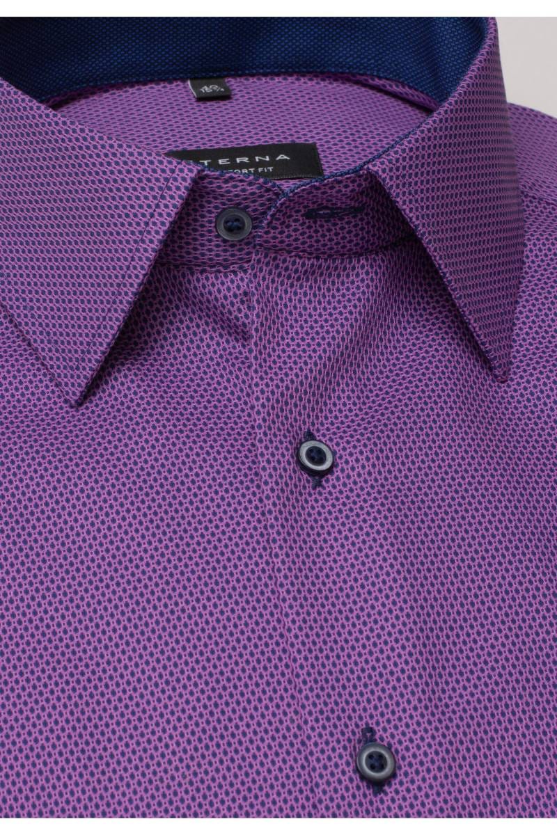 ETERNA Comfort Fit Hemd lila, Strukturiert