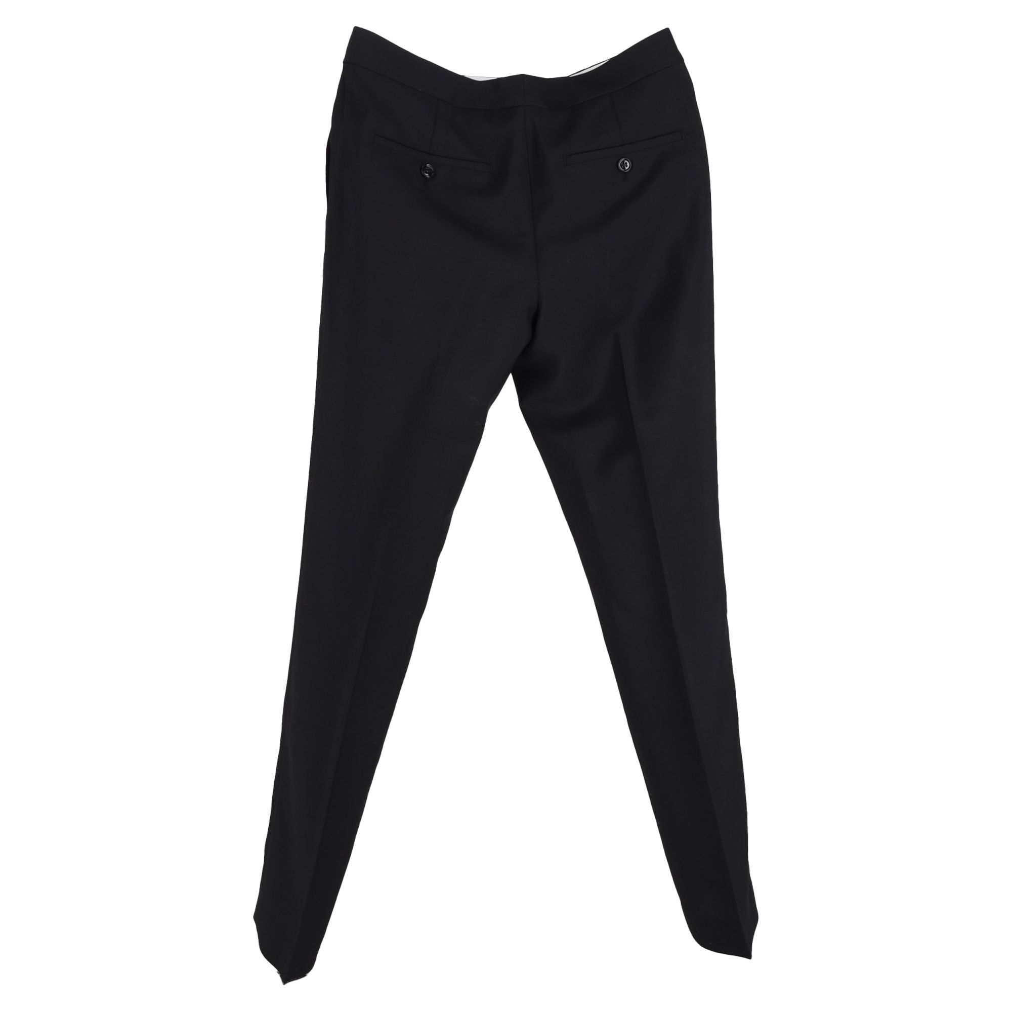 Burberry Preloved London Straight-Leg Tailored Trousers in Black Wool