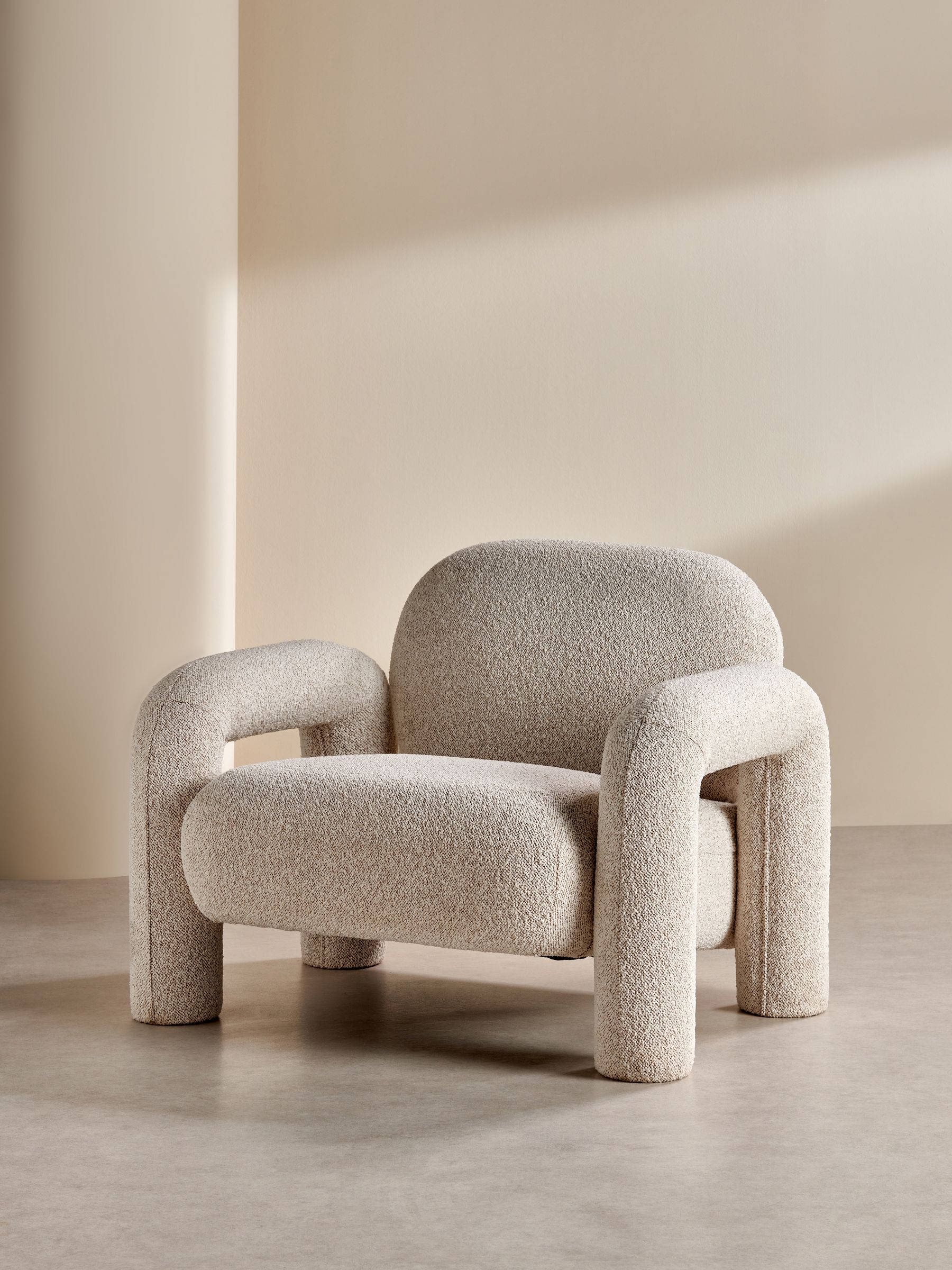 Bobo Accent Chair in Pax Boucle Off White
