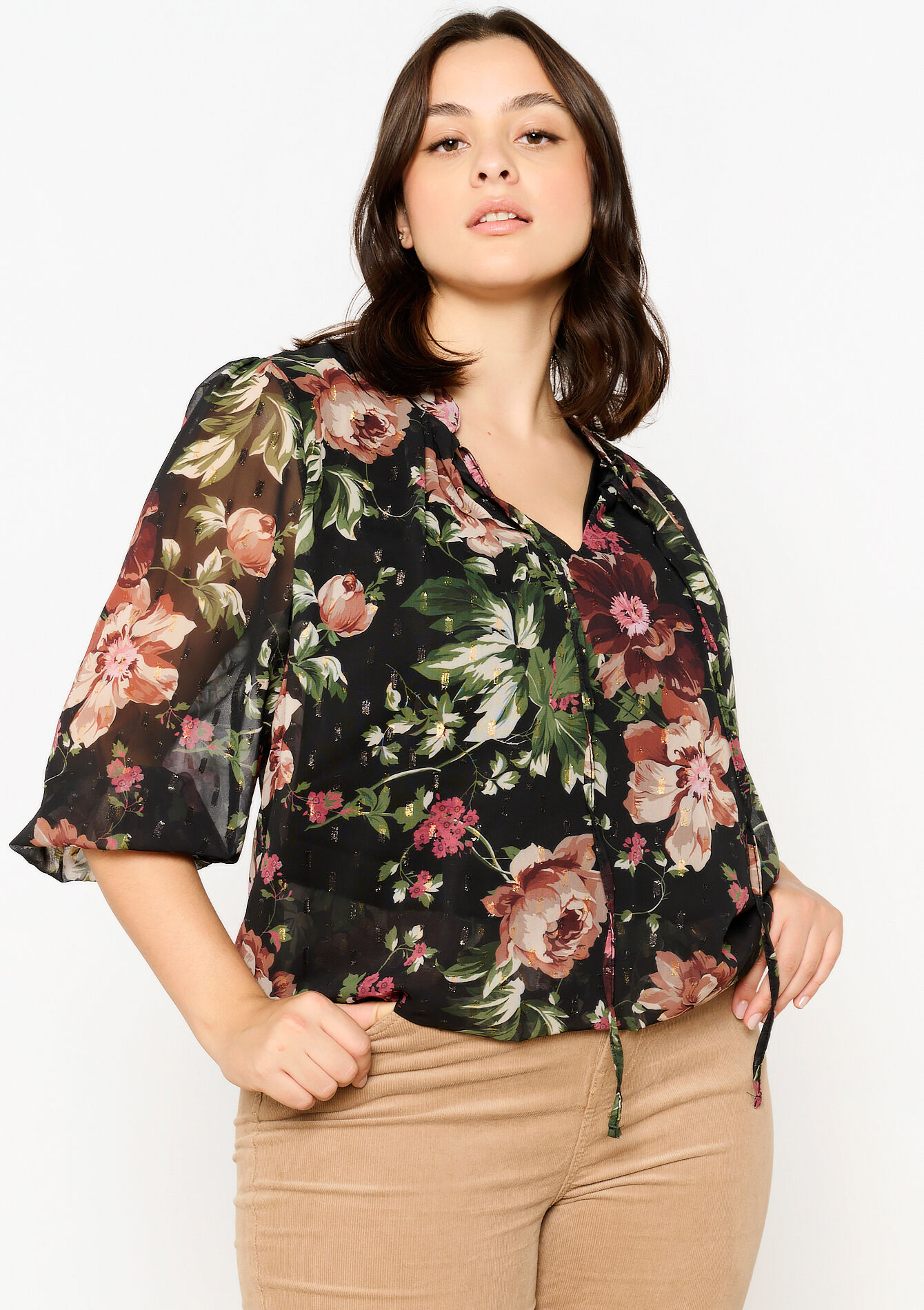 Blouse met bloemenprint