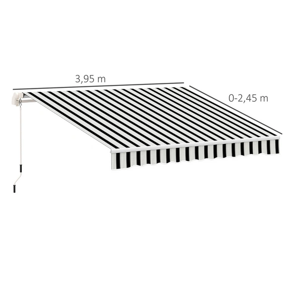 Markise, Handkurbel, LxBxH: 395 x 245 x 350 cm