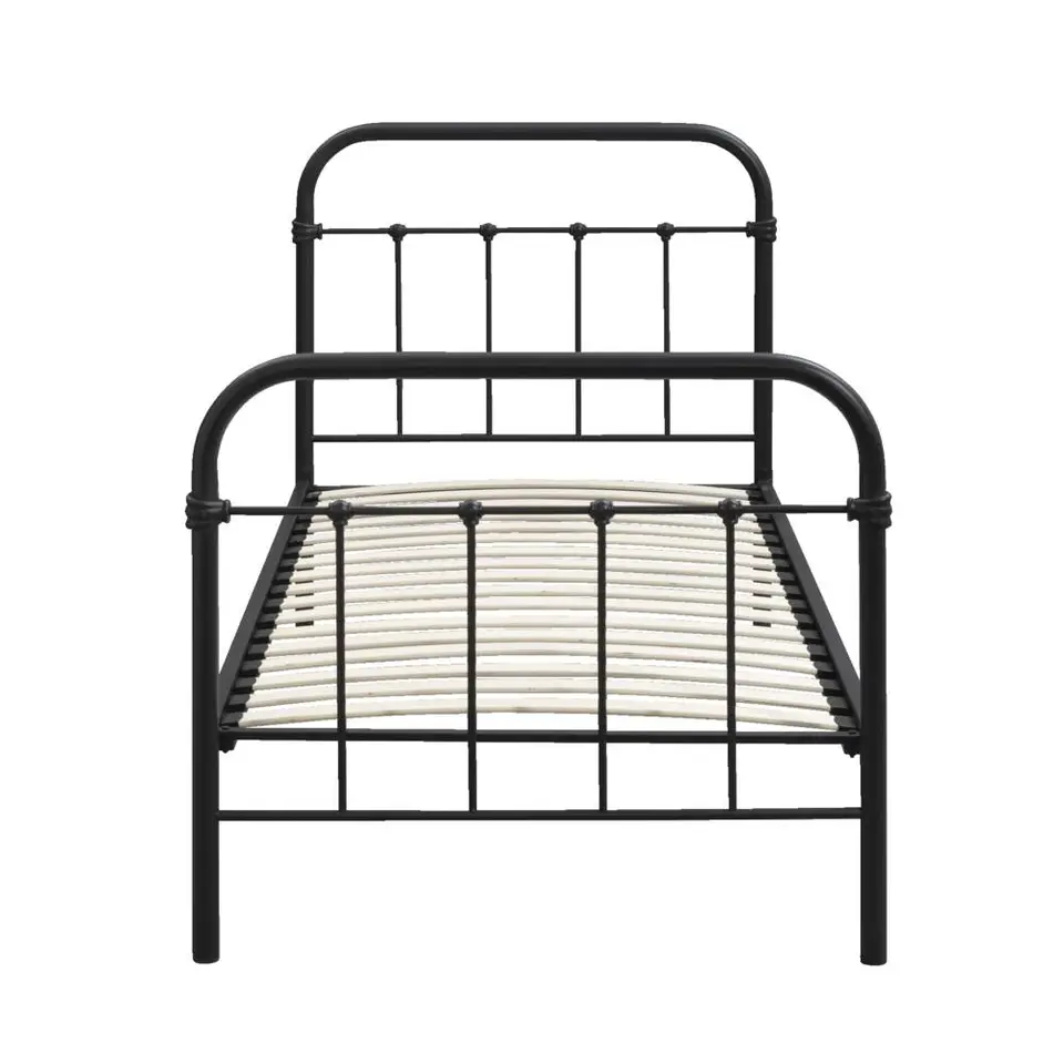 Bed Anne - mat antraciet - 90x200 cm