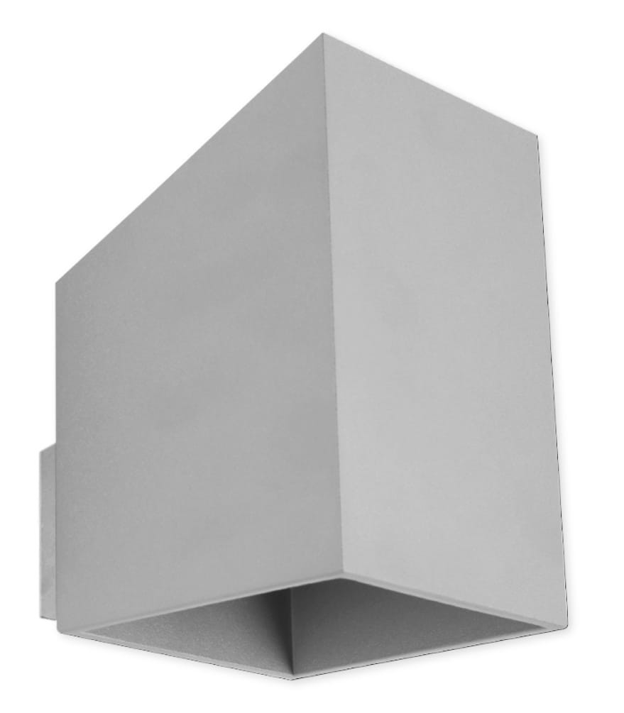 Kinkiet szary RUBIK 1xG9x40W wym:15x10x10cm IP20 Lampex