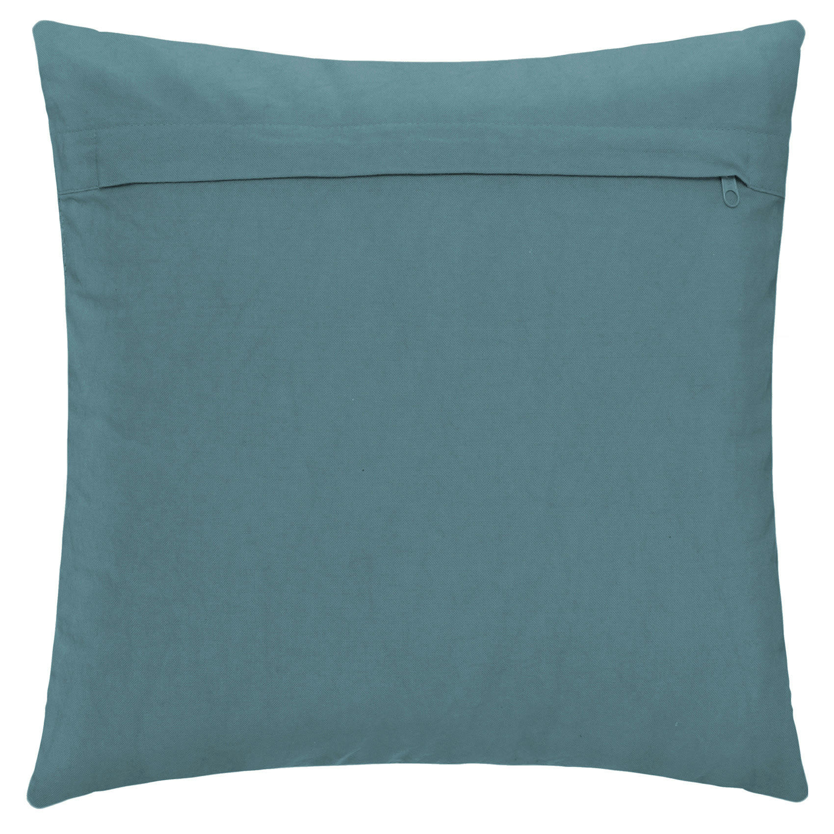 - Coussin esprit berbère coton bleu canard 40x40 cm