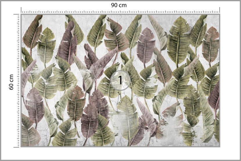 Fototapeta Kolorowe Liście Na Betonie 90x60cm