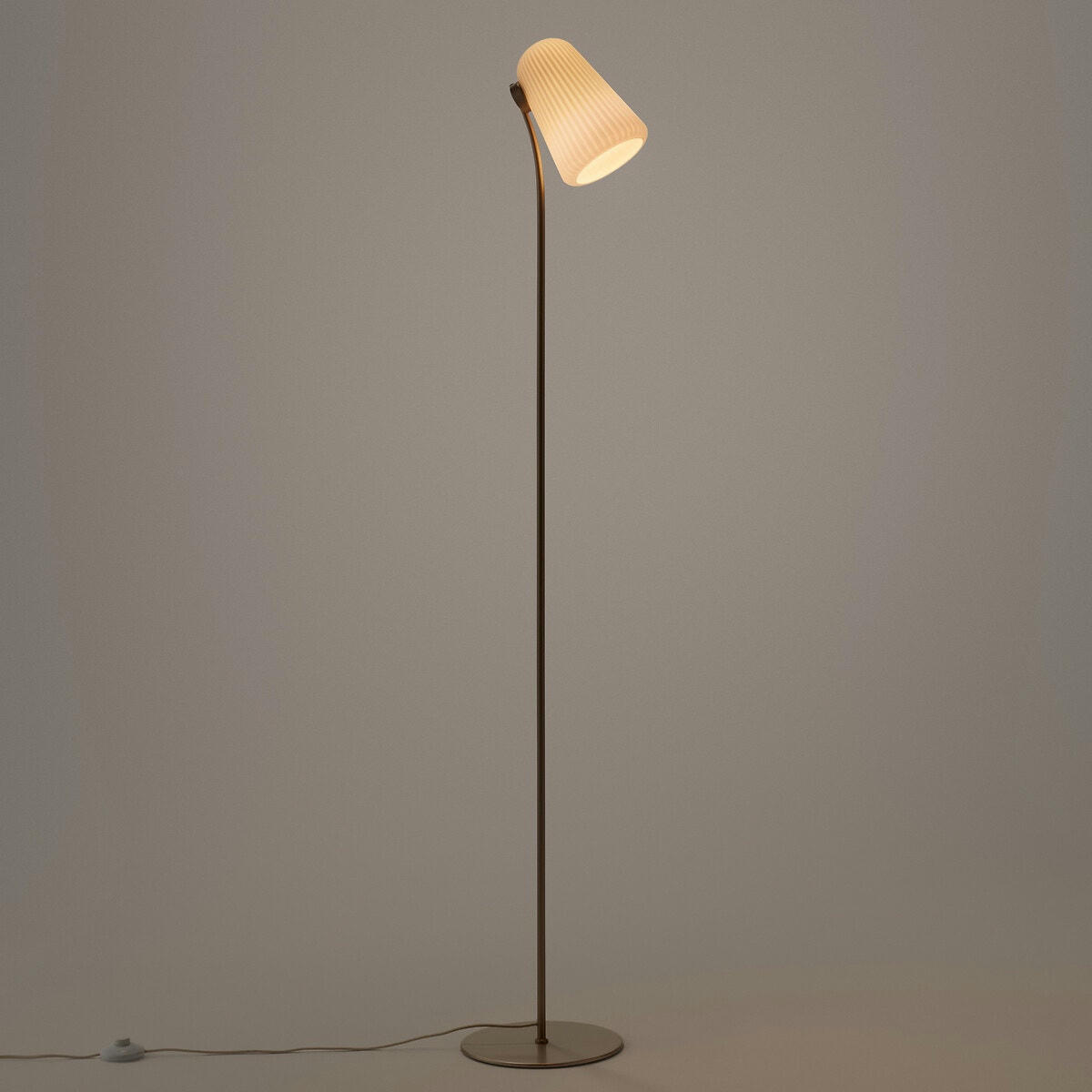 Lampadaire métal fer et verre, Fosca