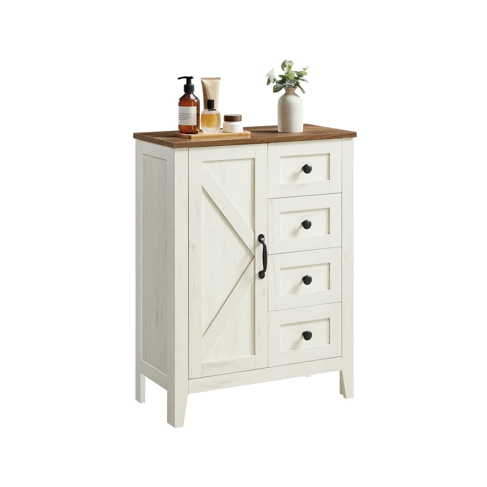 LIRY Collection –Buffet haut style ferme avec étagères ajustables