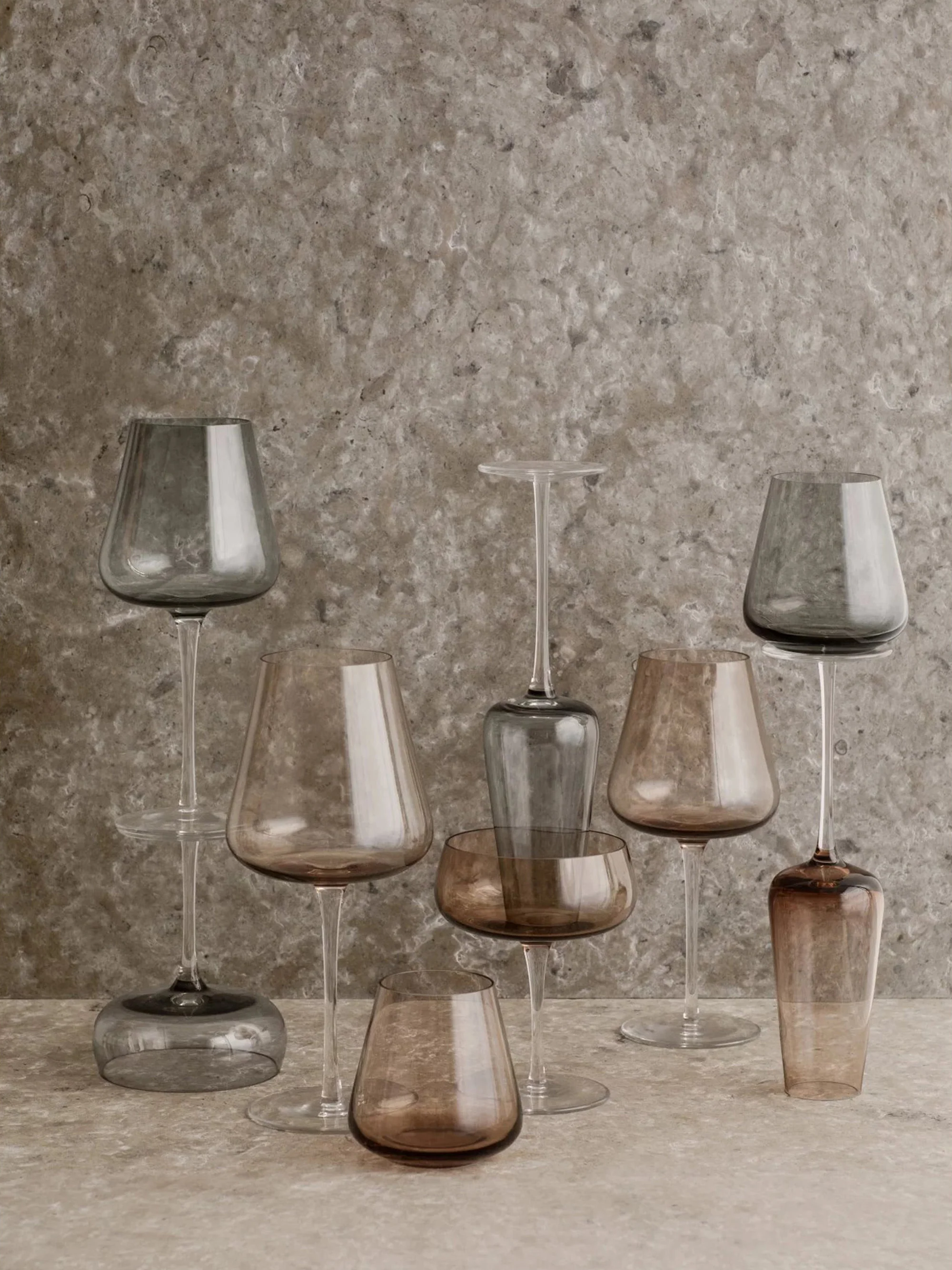 Mundgeblasene Champagnerschale Belo, 2er-Set
