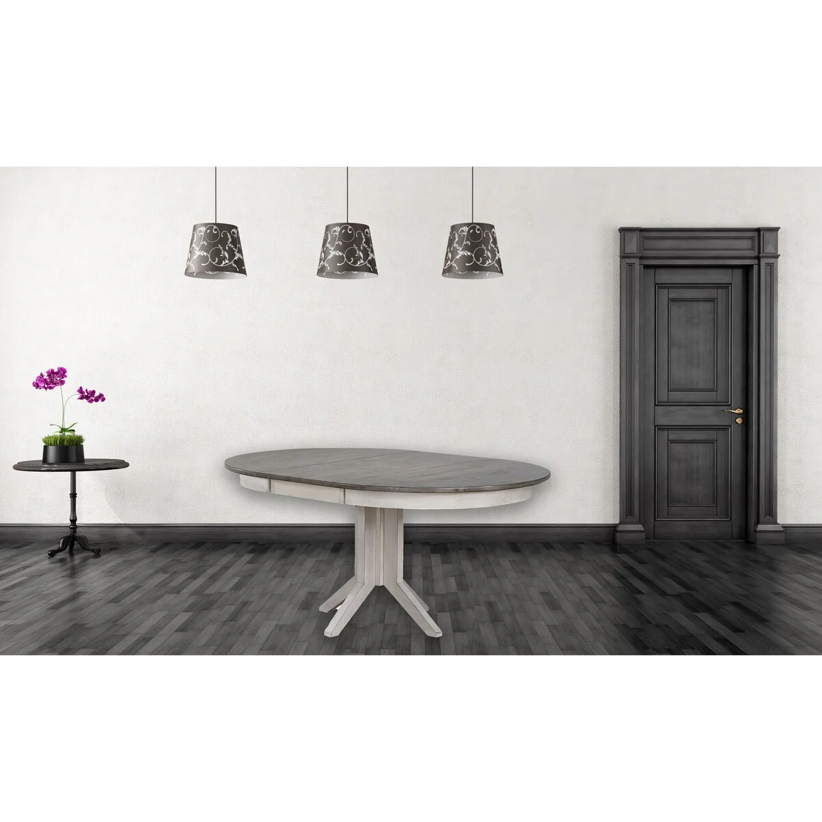Round Contemporary Dining Table In Ash - N/A