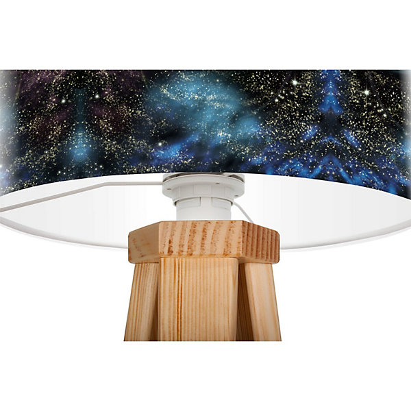 Lampe de chevet kids foto-174 30 x 30 x 45 cm Bois clair, multicolore