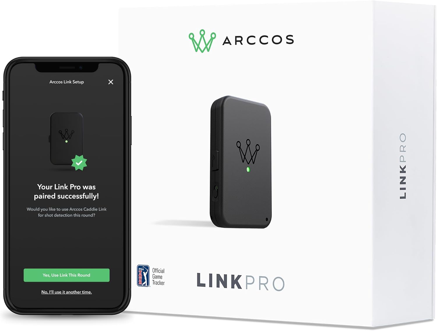 Arccos Link: Track Your Golf Game Without Your Phone  Compatible with Arccos Smart Sensors & Arccos Smart Grips
