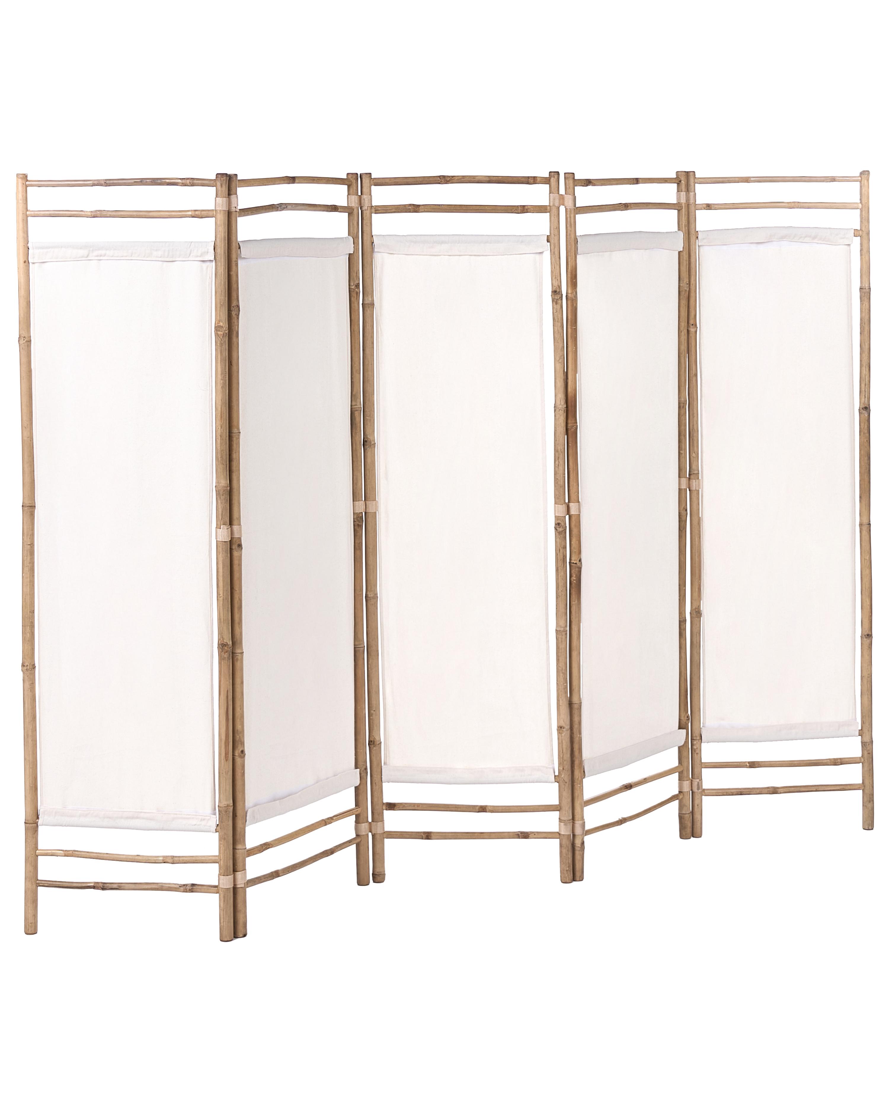 3-Panel Garden Privacy Screen ALBEROBELLO Folding Light Brown