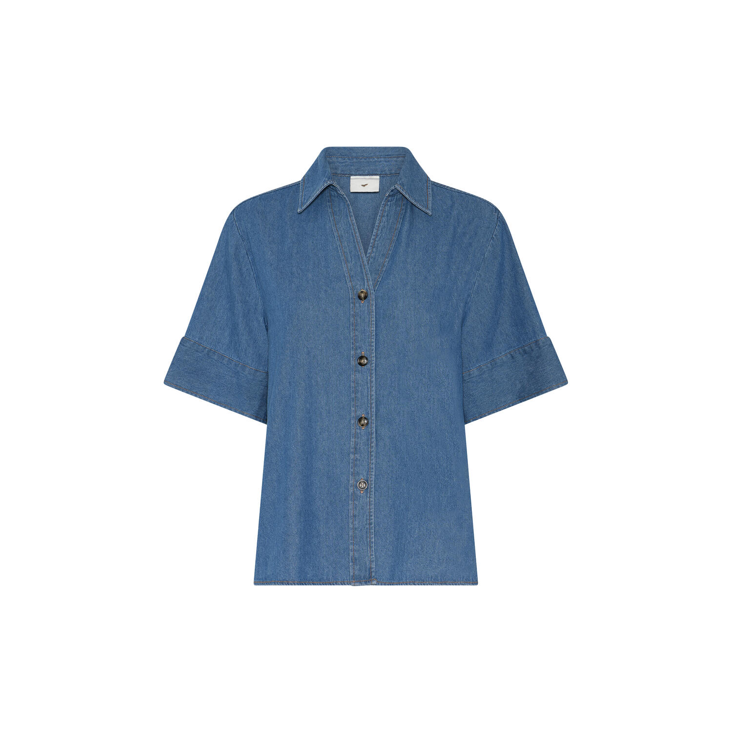 469HMMeki denim shirt, steel blue