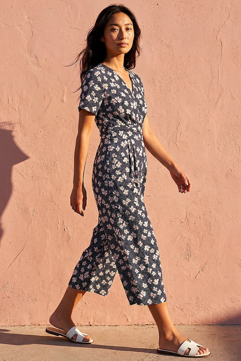 Roman Petite Crop Jumpsuit