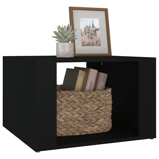 NNEVL Bedside Table Black 57x55x36 cm Engineered Wood