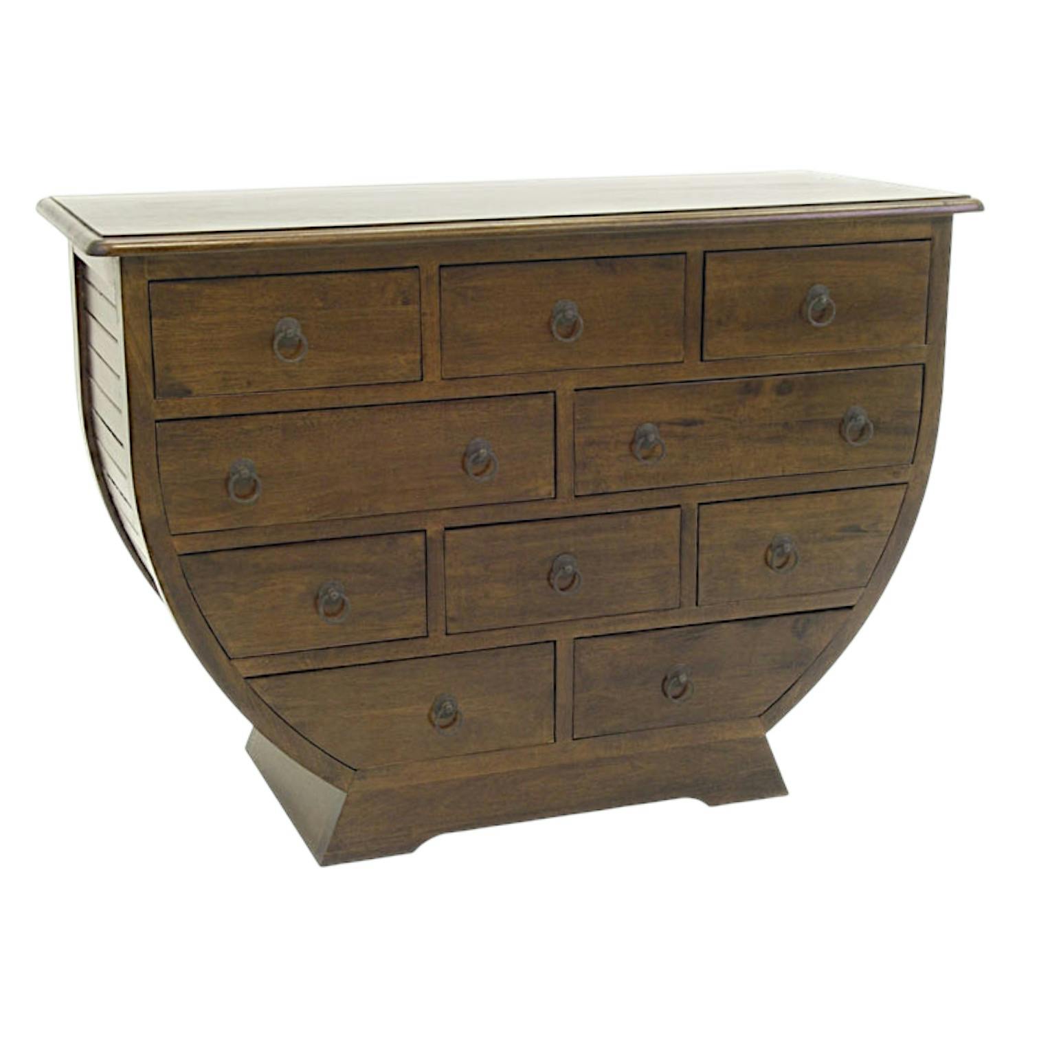 Commode bois massif 10 tiroirs TRADITION