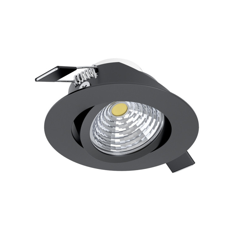 Spot encastrable LED Saliceto noir blanc neutre IP20 500 lm 6 W EGLO