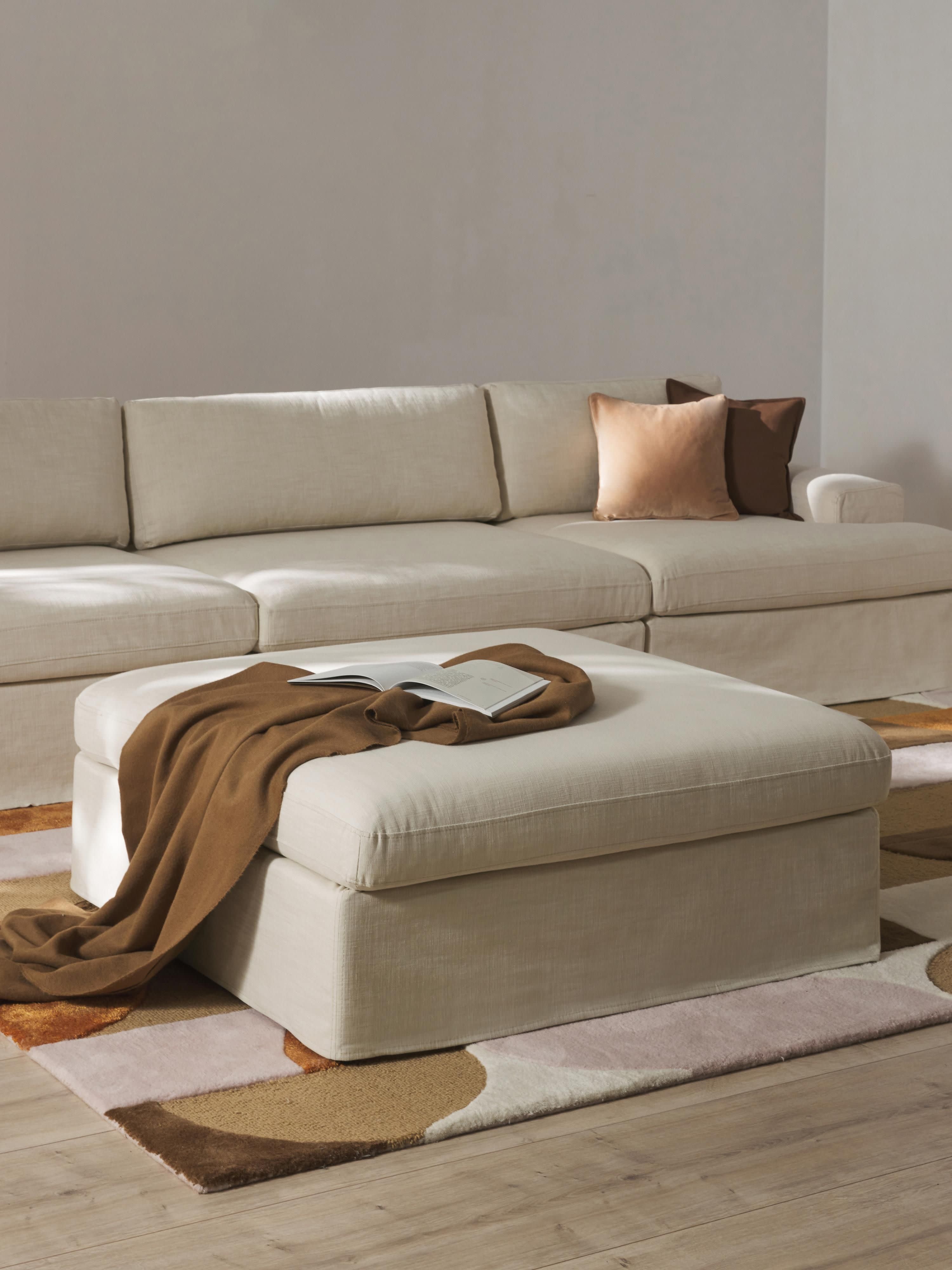 Sofa-Hocker Russell mit abnehmbaren Bezügen