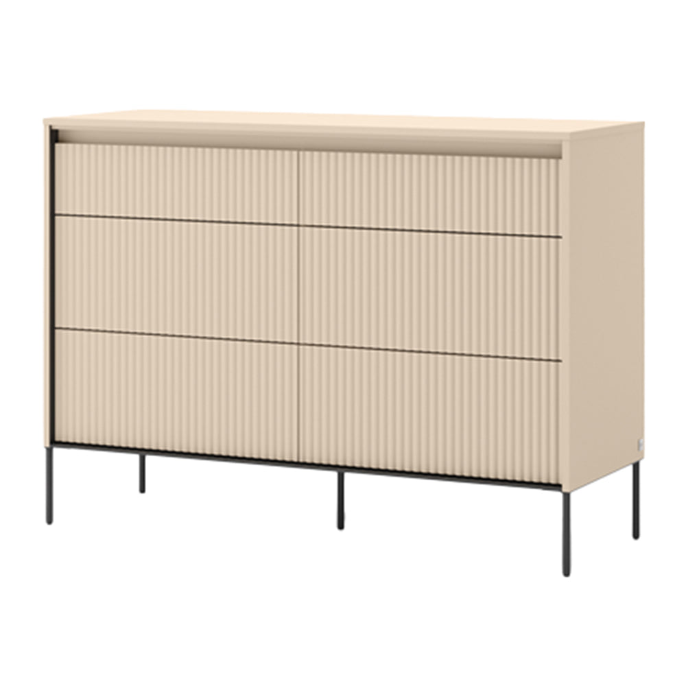 by fonQ Brive Ladekast 6 Lades met Verlichting - Zand