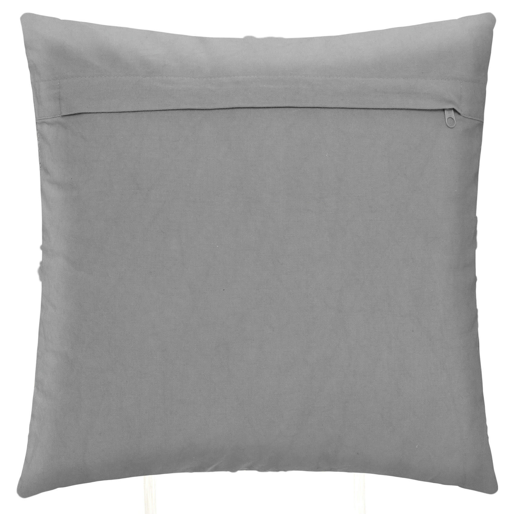 - Coussin esprit berbère coton gris clair 40x40 cm