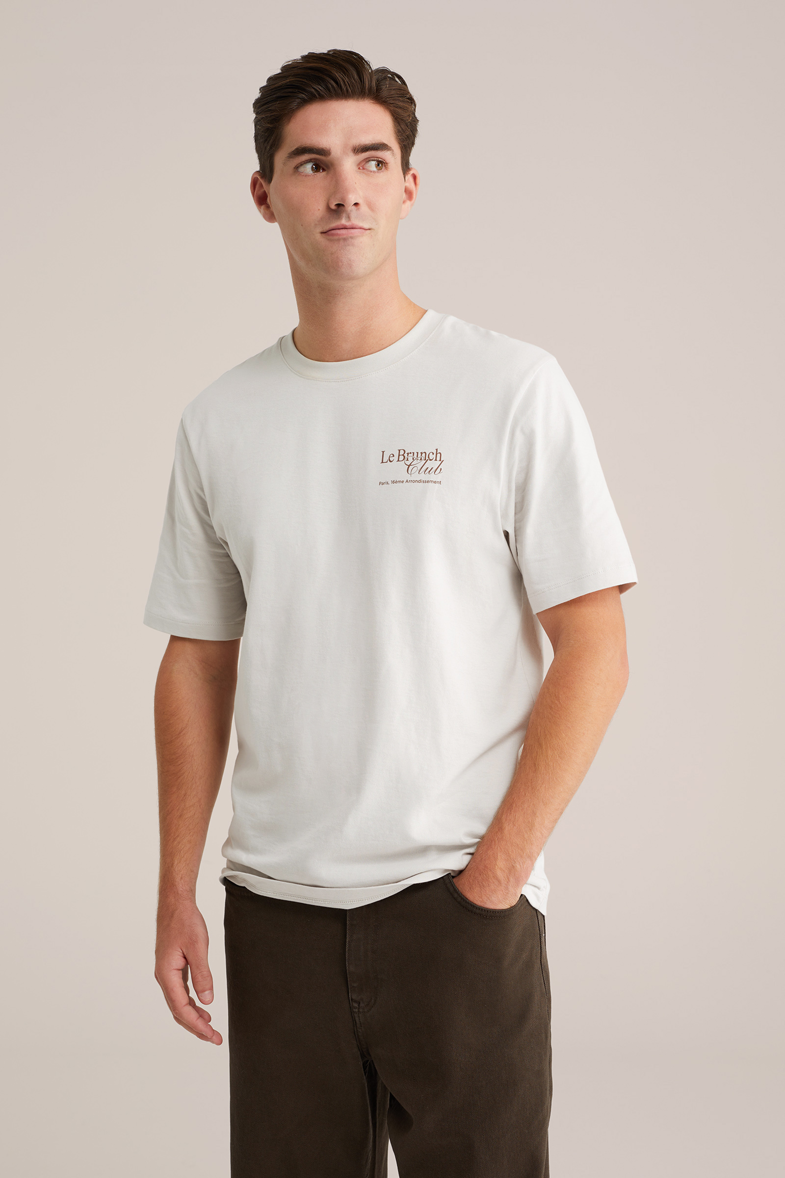 Heren relaxed fit T-shirt met print