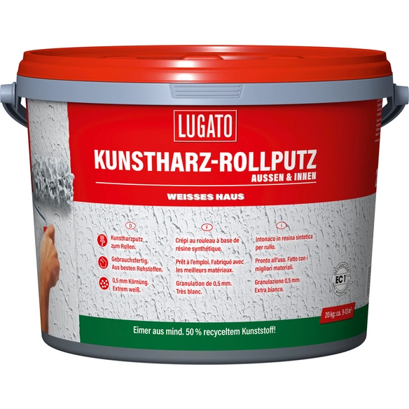 Putz »WEISSES HAUS «, Kunstharz-Rollputz, 20 kg