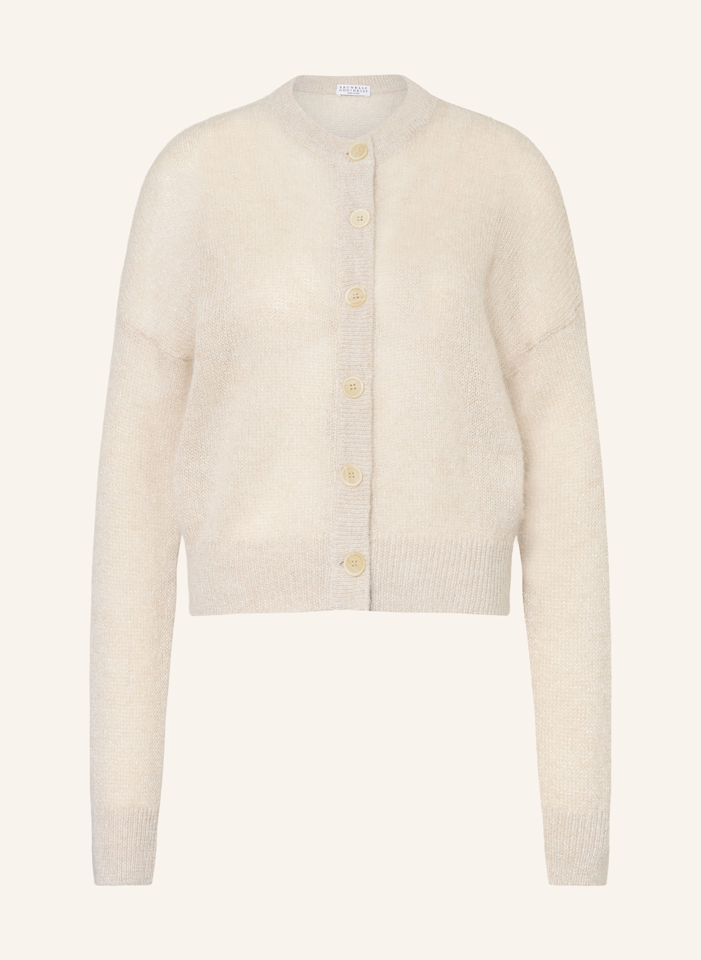 BRUNELLO CUCINELLI Strickjacke mit Mohair und Glitzergarn