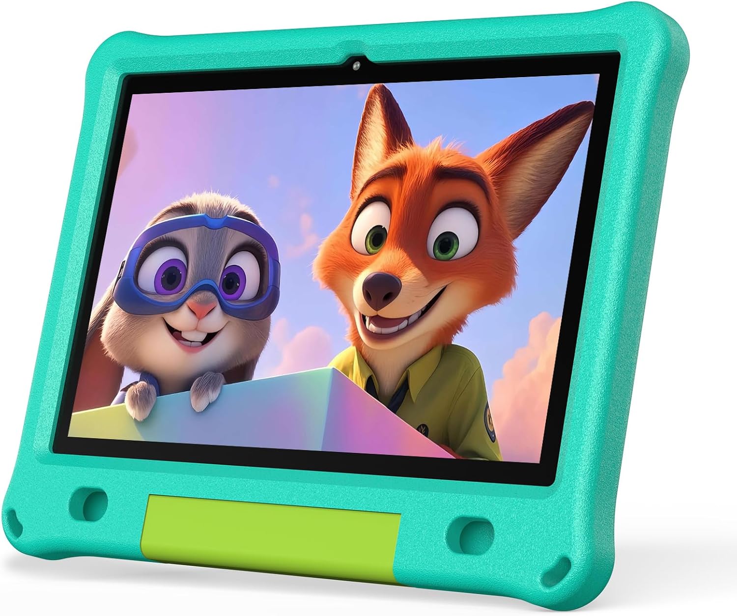 PRITOM Tablet Android 15, All-New 10'' Tablet Kids, Parental Control, 64GB+1TB Expandable Tablets for Kids, Child, WiFi6, Educational, Games, Kids Software Pre-Installed, with EVA Case (Green)