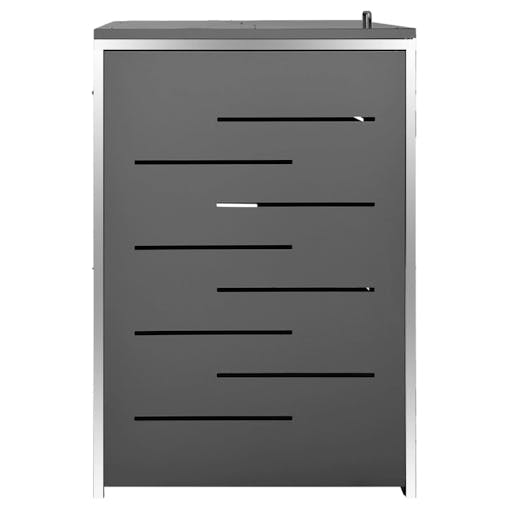 NNEVL Quadruple Wheelie Bin Shed 276.5x77.5x115.5 cm Stainless Steel