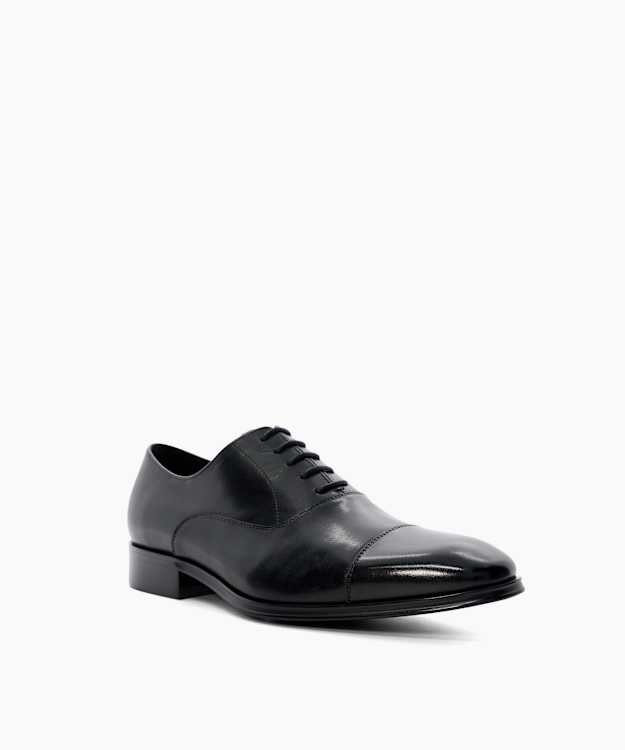 Solver Black - Wide Fit Leather Oxford Lace-Ups