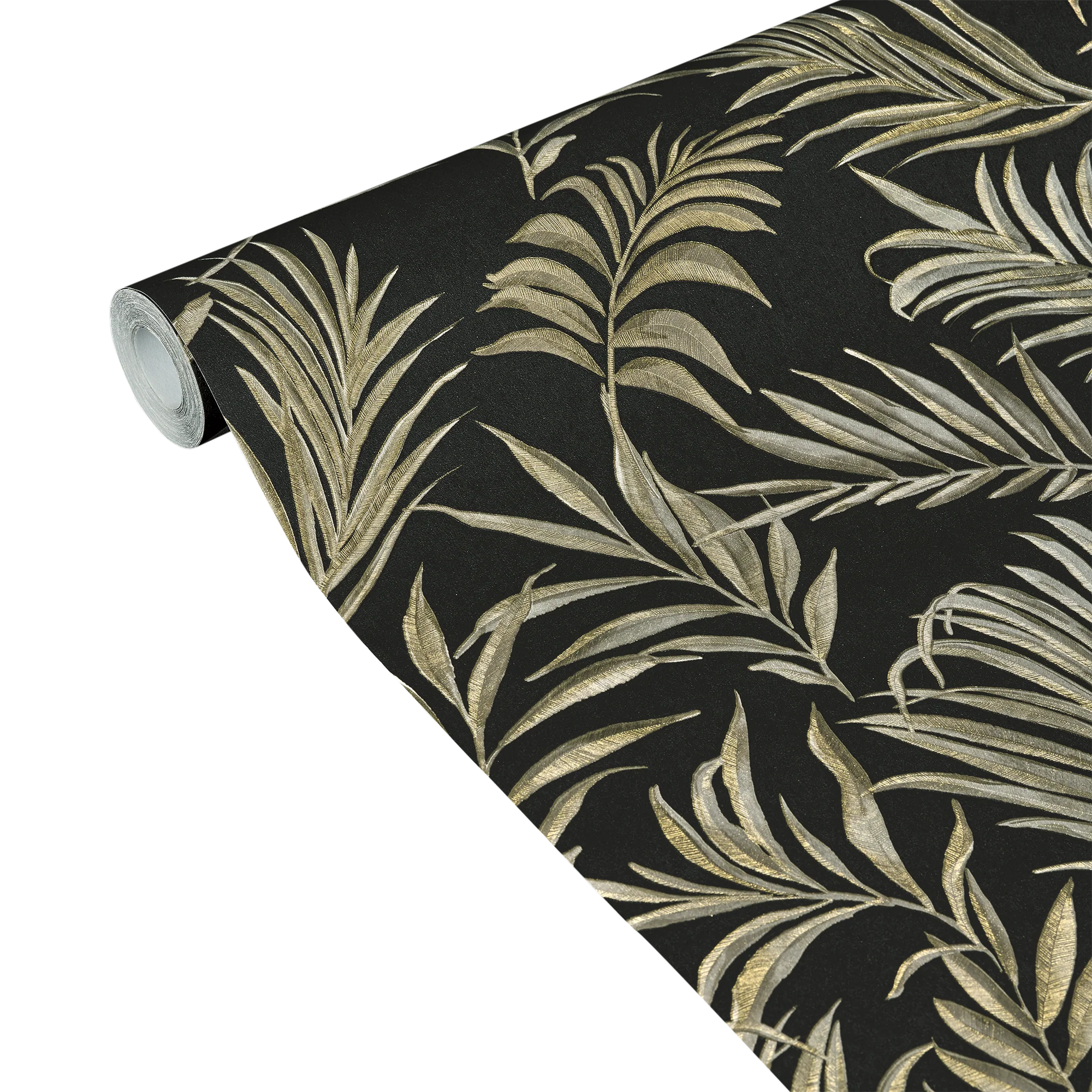 CosmoLiving Papier peint intissé MIDNIGHT BOTANICA noir et doré