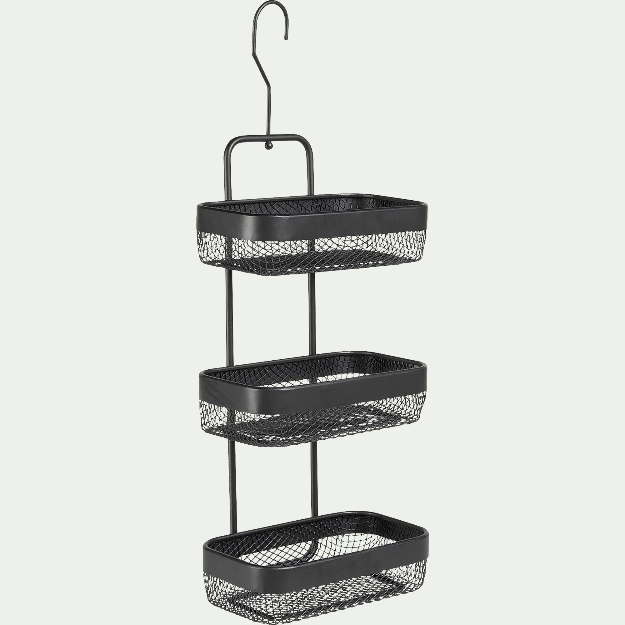 LUANA - Étagère de douche en acier - noir