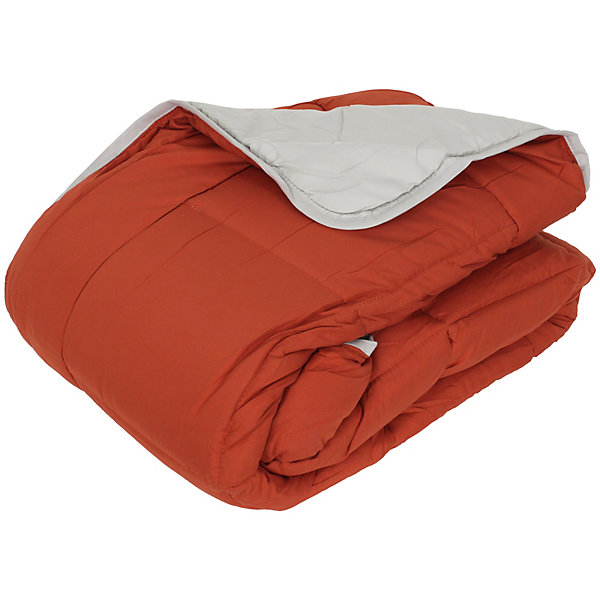 Couette hiver 140x200 cm COCOON BICOLORE Gingembre/Galet garnissage fibre polyester 400g/m2