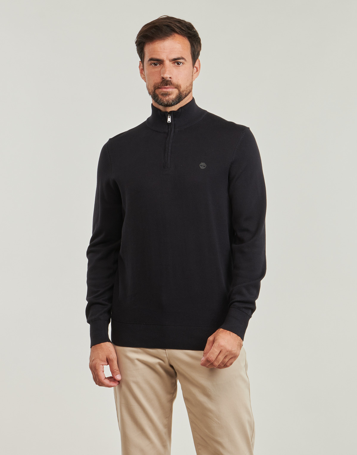 Timberland - Cotton YD 1/4 Zip Sweater - Black