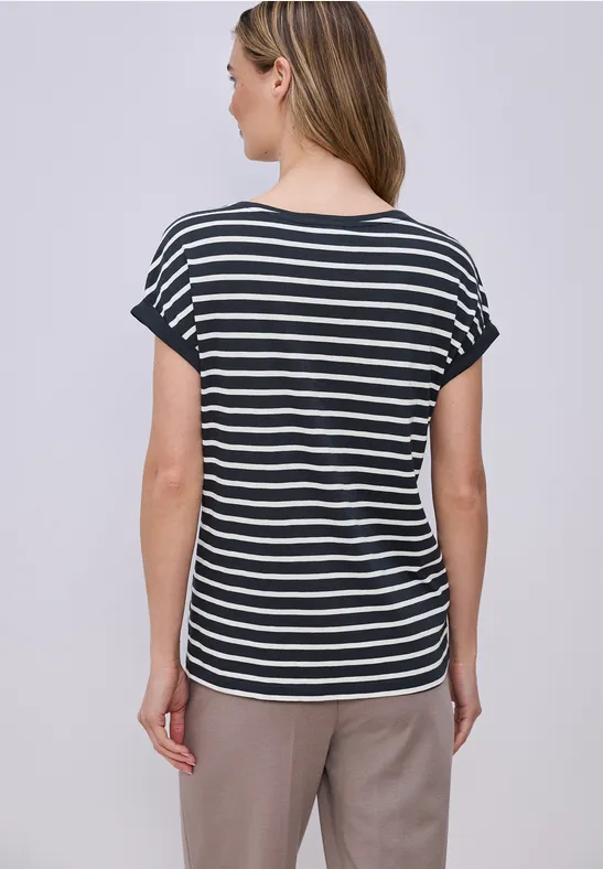 Dropped Shoulder T-Shirt mit Streifen