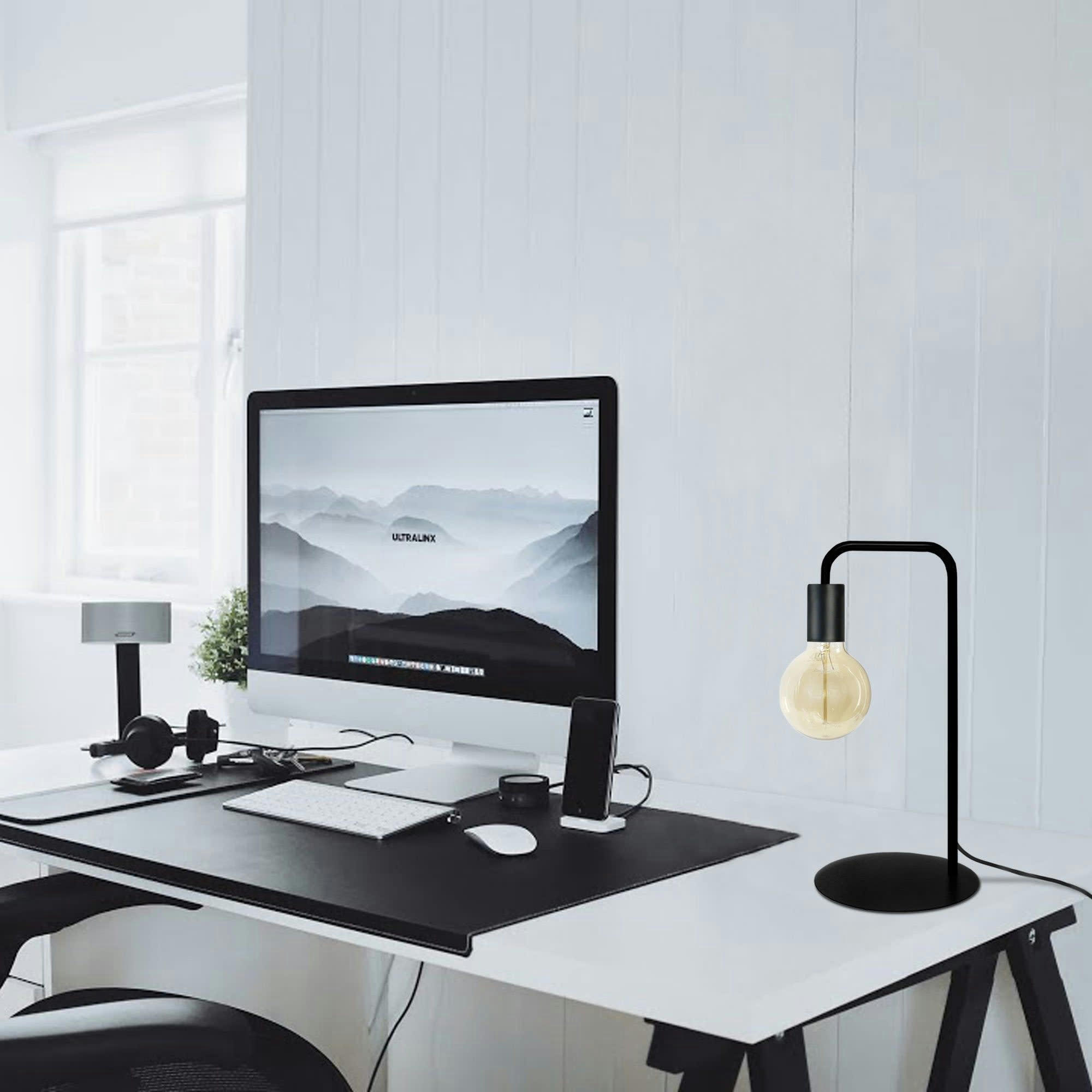 NORWICH - Lampe de bureau métal noir