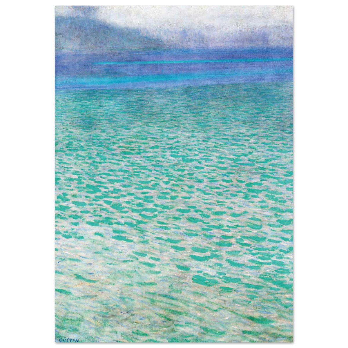 Artfulprints Poster Gustav Klimt - Attersee  - A4 21x29.7 cm - Turquoise