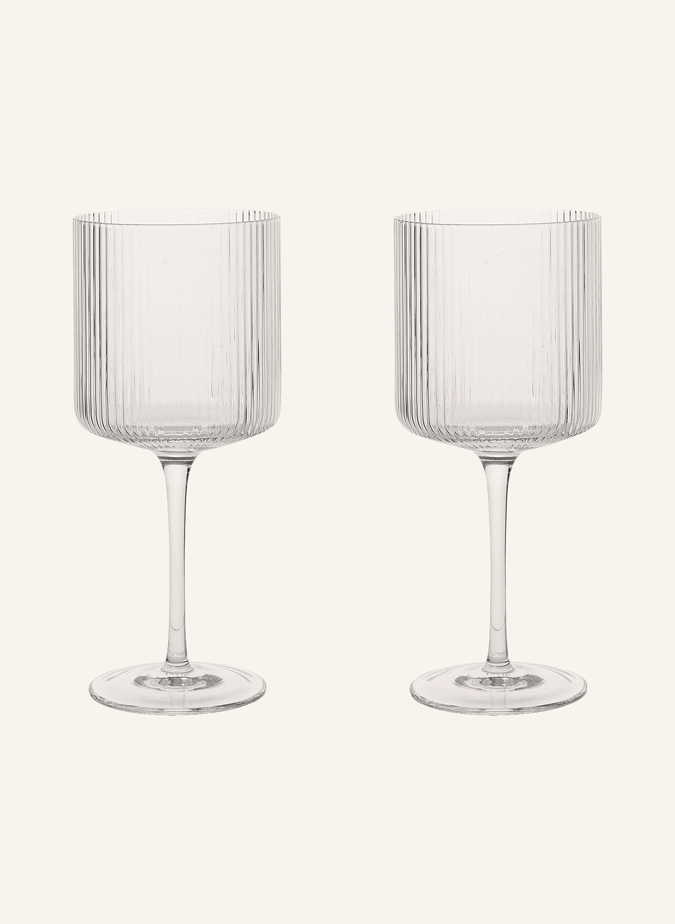 Ferm LIVING 2er-Set Weingläser RIPPLE