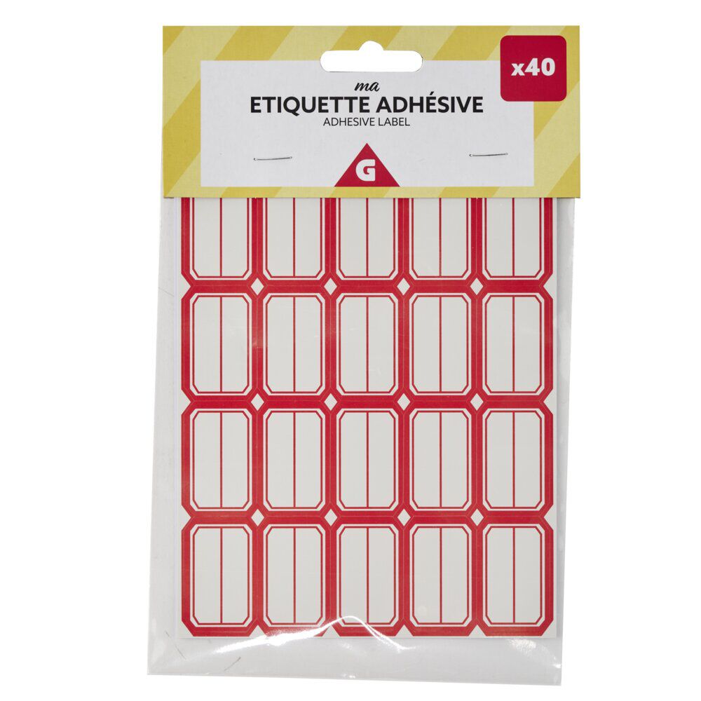 étiquette adhésive en papier x40